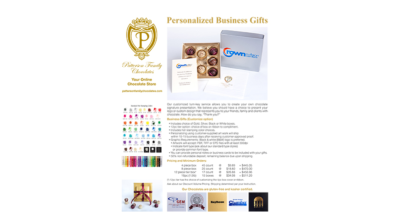 Patterson Family Chocolates Business Sales Sheet