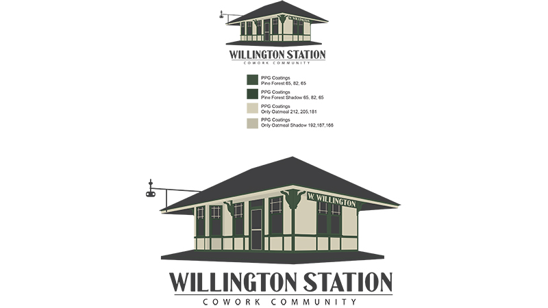 Willington Station Illustrated Logo